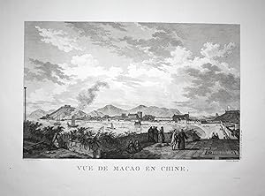 Bild des Verk�ufers f�r "Vue de Macao en Chine" - Macao Macau China map view Atlas du Voyage de la Perouse zum Verkauf von Antiquariat Steffen V�lkel GmbH