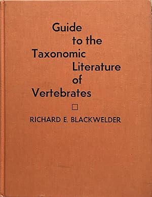 Imagen del vendedor de Guide to the taxonomic literature of Vertebrates a la venta por Acanthophyllum Books