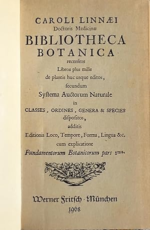 Image du vendeur pour Bibliotheca botanica mis en vente par Acanthophyllum Books