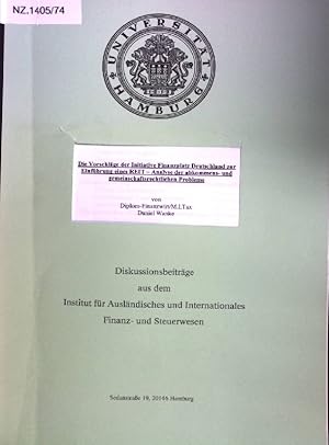 Seller image for Die Vorschlge der Initiative Finanzplatz Deutschland zur Einfhrung eines REIT-Analyse der abkommens- und gemeinschaftsrechtlichen Probleme. Hefte zur Internationalen Besteuerung, Heft 150. Diskussionsbeitrge aus dem Institut fr Auslndisches und Internationales Finanz- und Steuerwesen. for sale by books4less (Versandantiquariat Petra Gros GmbH & Co. KG)