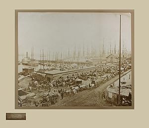 Mammoth Silver Gelatin Photograph of the Fulton Street Ferry Dock on South Street, Lower Manhattan