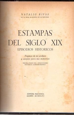 Imagen del vendedor de Estampas del siglo XIX. Episodios histricos. Tercera parte . a la venta por Librera Astarloa