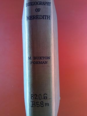 Bild des Verkufers fr A Bibliography of George Meredith zum Verkauf von biblion2