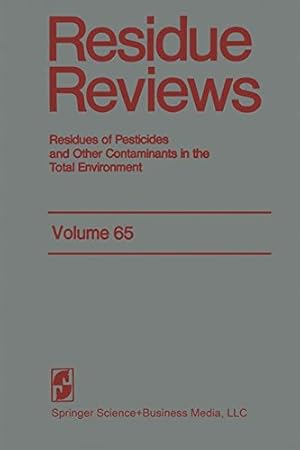Immagine del venditore per Residue Reviews: Residues of Pesticides and Other Contaminants in the Total Environment (Reviews of Environmental Contamination and Toxicology (65)) venduto da NEPO UG