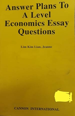 Answers Plans To A Level Economics Essay Question