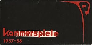 Bild des Verkufers fr Programmheft Spielplan Kammerspiele Spielzeit 1957 - 58 zum Verkauf von Programmhefte24 Schauspiel und Musiktheater der letzten 150 Jahre