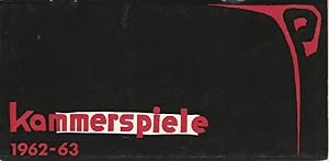 Bild des Verkufers fr Programmheft Spielplan Kammerspiele Spielzeit 1962 - 63 zum Verkauf von Programmhefte24 Schauspiel und Musiktheater der letzten 150 Jahre