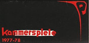 Bild des Verkufers fr Programmheft Spielplan Kammerspiele Spielzeit 1977 - 78 zum Verkauf von Programmhefte24 Schauspiel und Musiktheater der letzten 150 Jahre