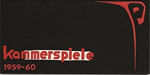 Bild des Verkufers fr Programmheft Spielplan Kammerspiele Spielzeit 1959 - 60 zum Verkauf von Programmhefte24 Schauspiel und Musiktheater der letzten 150 Jahre