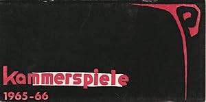 Bild des Verkufers fr Programmheft Spielplan Kammerspiele Spielzeit 1965 - 66 zum Verkauf von Programmhefte24 Schauspiel und Musiktheater der letzten 150 Jahre