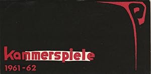 Bild des Verkufers fr Programmheft Spielplan Kammerspiele Spielzeit 1961 - 62 zum Verkauf von Programmhefte24 Schauspiel und Musiktheater der letzten 150 Jahre