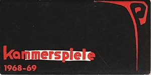 Bild des Verkufers fr Programmheft Spielplan Kammerspiele Spielzeit 1968 - 69 zum Verkauf von Programmhefte24 Schauspiel und Musiktheater der letzten 150 Jahre