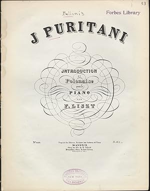 Immagine del venditore per [LW A74]. I Puritani, Introduction et Polonaise pour le Piano . Pr. M2 venduto da J & J LUBRANO MUSIC ANTIQUARIANS LLC