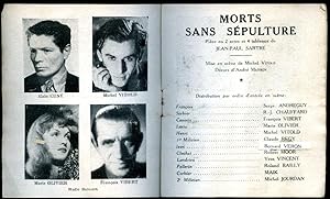 Image du vendeur pour Morts sans Spulture et la Putain Respectueuse | Souvenir Theatre Programme Performed at Theatre Antoine mis en vente par Little Stour Books PBFA Member