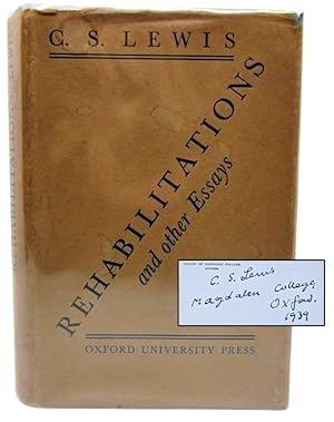 Rehabilitations and Other Essays (signed first edition)