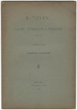 Il "Culex" carme attribuito a Vergilio.