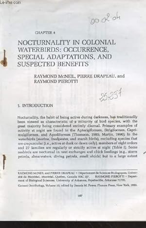 Seller image for Nocturnality in colonial waterbirds : occurence, special adaptations, and suspetcs benefits. for sale by Le-Livre