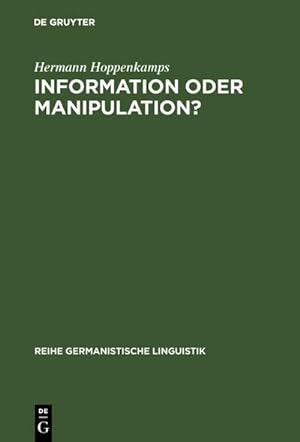 Bild des Verkufers fr Information oder Manipulation? zum Verkauf von BuchWeltWeit Ludwig Meier e.K.