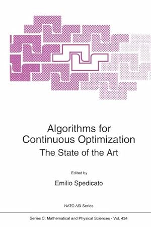 Bild des Verkufers fr Algorithms for Continuous Optimization zum Verkauf von BuchWeltWeit Ludwig Meier e.K.