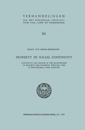 Imagen del vendedor de Property in Social Continuity a la venta por BuchWeltWeit Ludwig Meier e.K.