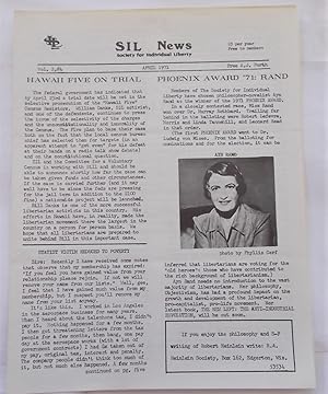 Bild des Verkufers fr SIL (Society for Individual Liberty) News (Vol. 2 #4 - April 1971) (Newsletter) zum Verkauf von Bloomsbury Books