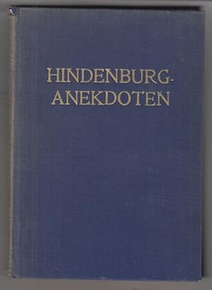 Bild des Verkufers fr Hindenburg-Schlge und Hindenburg- Anektoden. zum Verkauf von Allguer Online Antiquariat