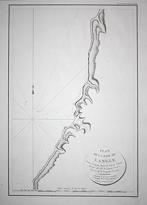 "Plan de baie de Langle" - Sakhalin island Russia map Karte Russland Atlas du Voyage de la Perouse