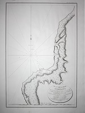 "Plan de baie d'Estaing" - Sakhalin island Russia map Karte Russland Atlas du Voyage de la Perouse