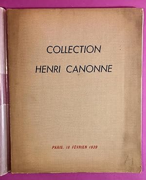 Collection Canonne, catalogue des tableaux modernes, aquarelles et pastels[vente du 18 février 1939]