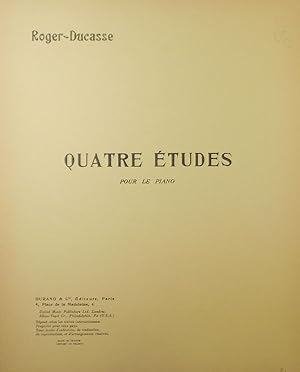 Seller image for Quatre Etudes, Pour le Piano for sale by Austin Sherlaw-Johnson, Secondhand Music