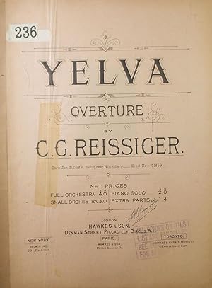 Image du vendeur pour Yelva, Overture, Piano Solo mis en vente par Austin Sherlaw-Johnson, Secondhand Music