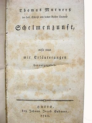 Bild des Verkufers fr Schelmenzunft, zum Verkauf von Antiquariat H. Carlsen