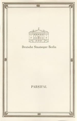 Image du vendeur pour Programmheft Richard Wagner PARSIFAL 12. Mrz 1988 mis en vente par Programmhefte24 Schauspiel und Musiktheater der letzten 150 Jahre