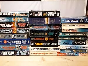 Image du vendeur pour Dirk Pitt Adventure Series (Set of 9) Shock Wave; Flood Tide; Atlantis Found; Valhalla Rising; Trojan Odyssey; Black Wind; Treasure of Khan; Arctic Drift; Crescent Dawn mis en vente par Archives Books inc.