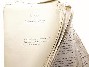 Tapuscrit avec ajouts manuscrits autographes de L'intelligence en guerre