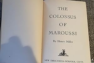 Immagine del venditore per The Colossus of Maroussi venduto da Taylor & Baumann Books, LLC