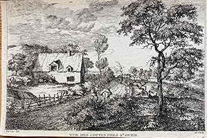 Vue des coutis pres St.Ouen. Ansicht. Original Radierung um 1800