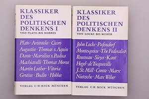 Bild des Verkufers fr KLASSIKER DES POLITISCHEN DENKENS. Band 1: Von Plato bis Hobbes, Band 2: Von Locke bis Weber. zum Verkauf von INFINIBU KG