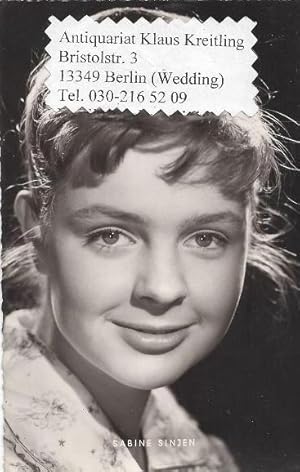 Bild des Verkufers fr Sabine Sinjen - Deutsche Theater- und Filmschauspielerin ( 1942 - 1995 ) zum Verkauf von Klaus Kreitling