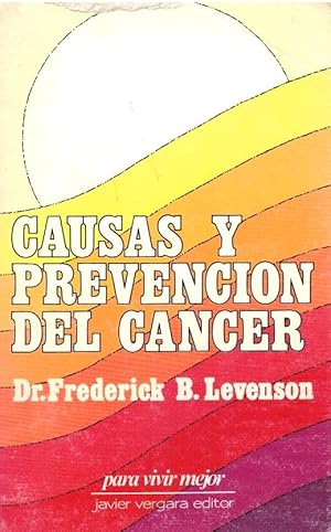 Bild des Verkufers fr Causas y prevencin del cncer zum Verkauf von Librera Dilogo