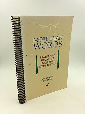 Imagen del vendedor de MORE THAN WORDS: Prayer and Ritual for Inclusive Communities a la venta por Kubik Fine Books Ltd., ABAA