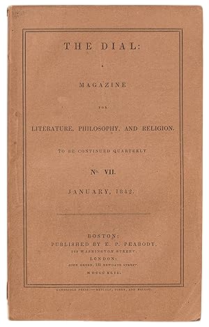 Image du vendeur pour The Dial: A Magazine for Literature, Philosophy, and Religion: Vol. 2, No. 3: January, 1842 mis en vente par Between the Covers-Rare Books, Inc. ABAA