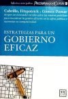 Imagen del vendedor de Estrategias para un gobierno eficaz a la venta por AG Library