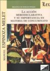 Seller image for LA ACCION MERODECLARATIVA Y SU IMPORTANCIA EN MATERIA DE CONCUBINATO for sale by AG Library
