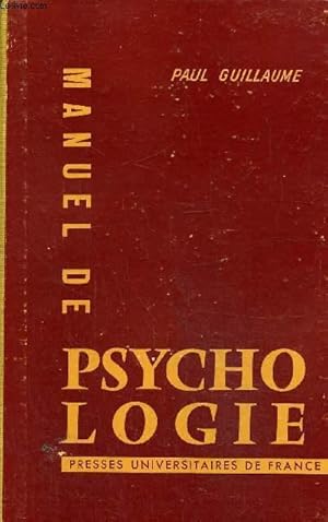 Imagen del vendedor de Manuel de psychologie a la venta por Le-Livre