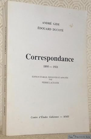 Seller image for Correspondance, 1895 - 1921. Edition tablie, prsente et annote par Pierre Lachasse. Collection Gide / Textes, n. 17. for sale by Bouquinerie du Varis