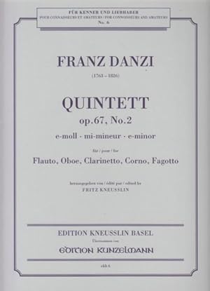 Wind Quintet in e minor, Op.67 No.2 - Set of Parts