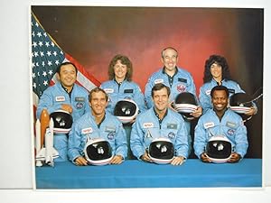 CREW OF SPACE SHUTTLE MISSION 51-l (CHALLENGER) 8" x 10" photo from the Space Shuttle Collection