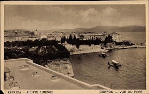 Bild des Verkufers fr Ansichtskarte / Postkarte Korfu Griechenland, Vue du port zum Verkauf von akpool GmbH