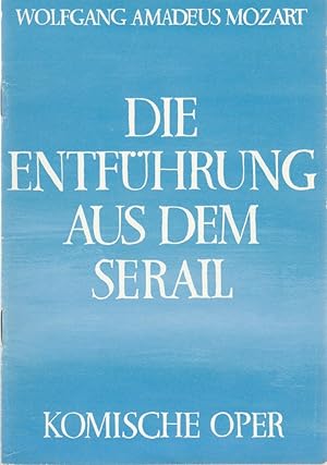 Bild des Verkufers fr Programmheft Wolfgang Amadeus Mozart DIE ENTFHRUNG AUS DEM SERAIL 28. Dezember 1989 zum Verkauf von Programmhefte24 Schauspiel und Musiktheater der letzten 150 Jahre